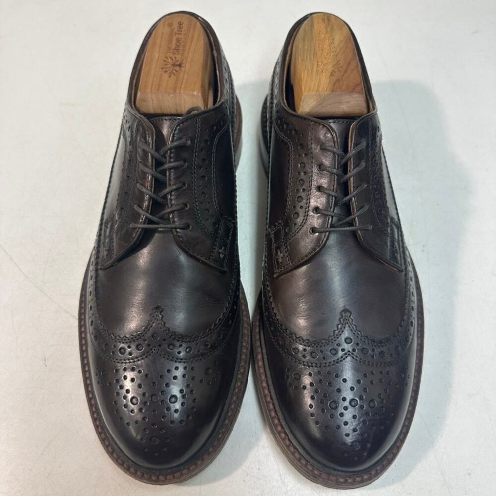 VGUC Grant Stone x J. Crew Ludlow Longwing Wingtip Derby Bench Made Brown 7.5 D